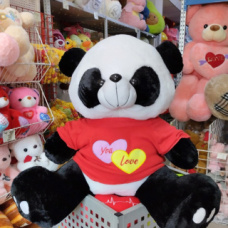 Панда в кофте красной/синей